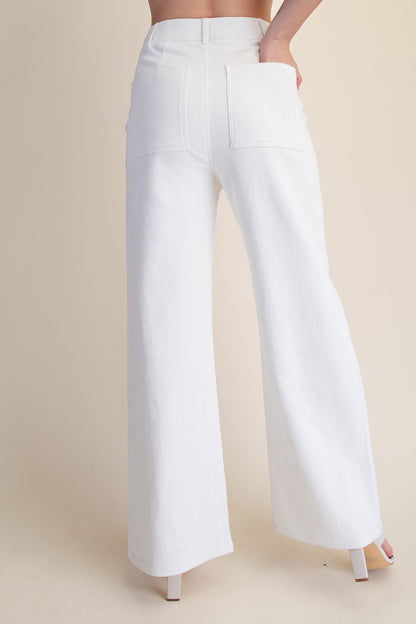 high waist wide leg pants