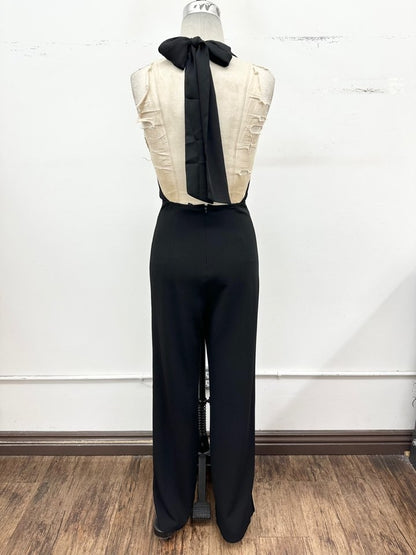 Deep Plunge Halter Jumpsuit