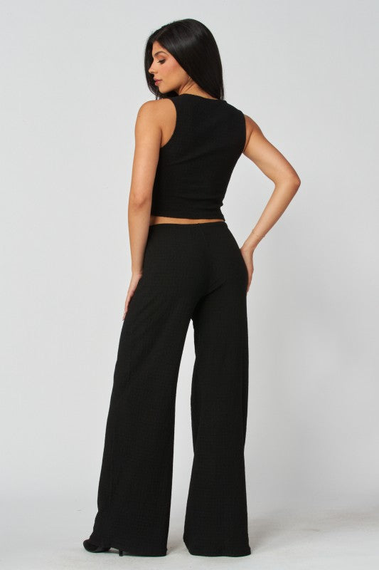Sunday Shoreline Waffle-knit Two-piece Set