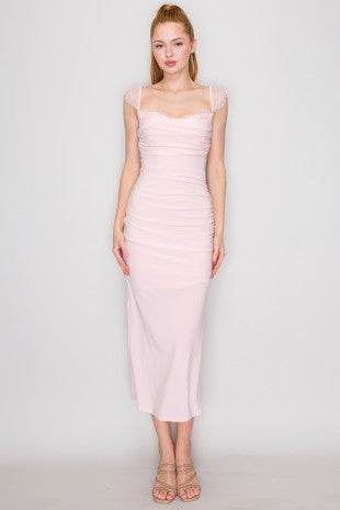 Lace Cap Sleeve Side Slit Madi Dress