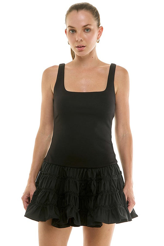 ruffle tiered tank dress