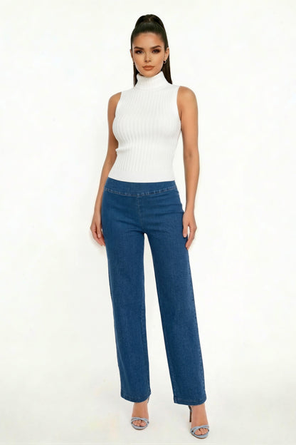 Sleeveless Turtleneck Sweater Top