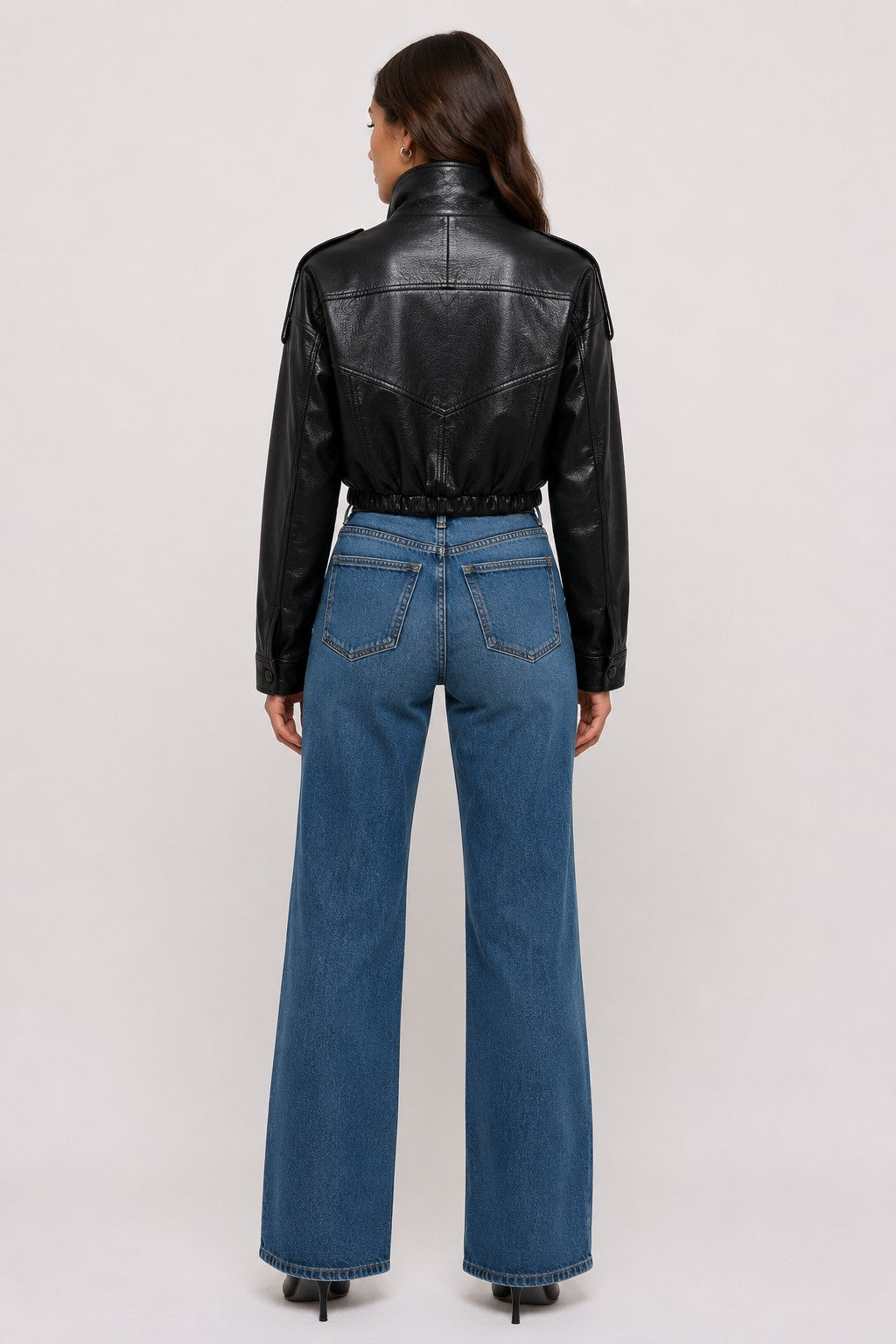 Faux Leather Muse Cropped Jacket