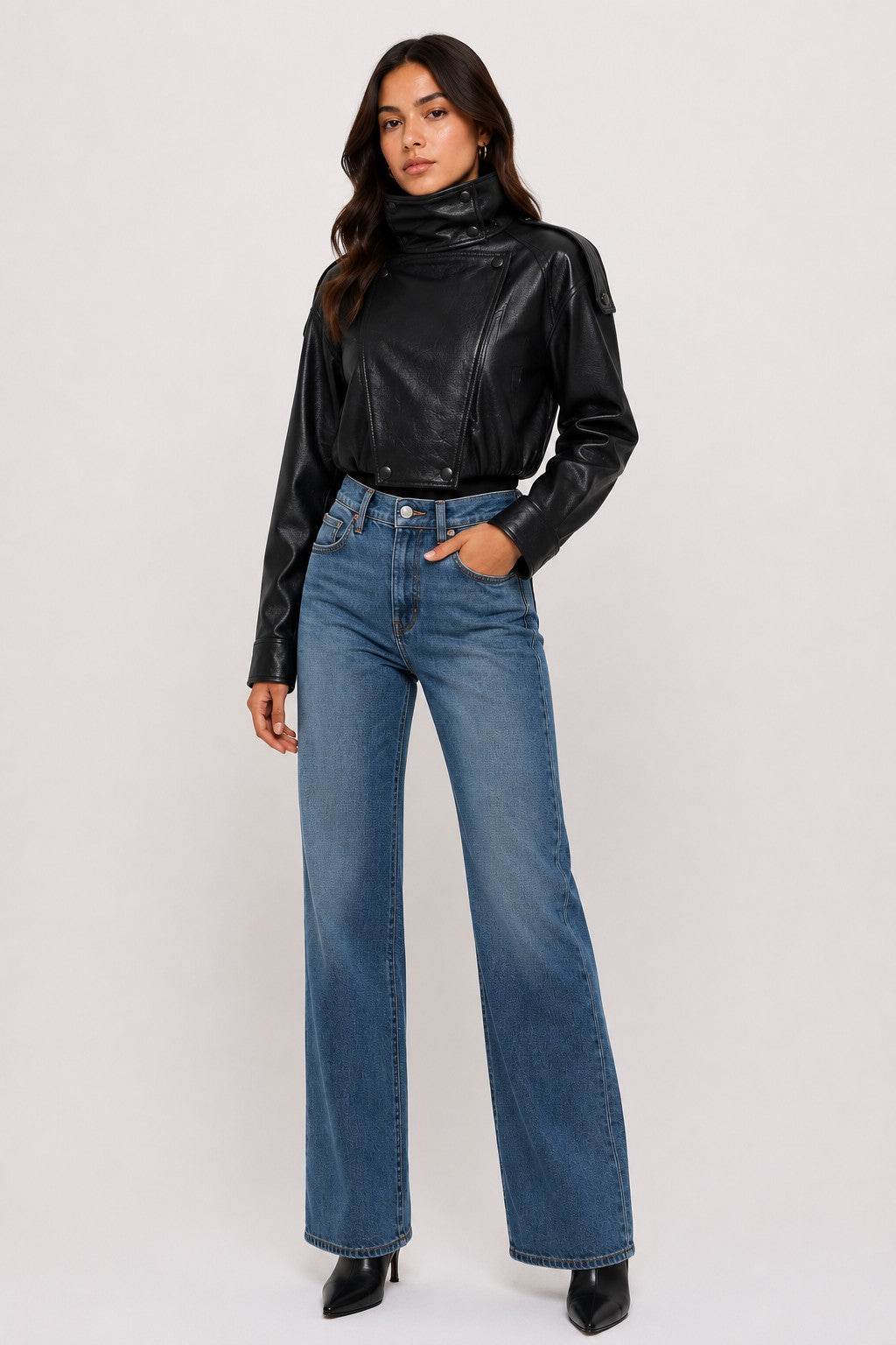 Faux Leather Muse Cropped Jacket