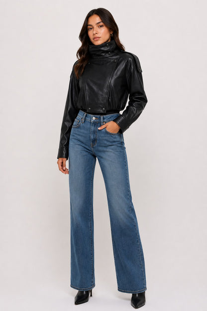 Faux Leather Muse Cropped Jacket