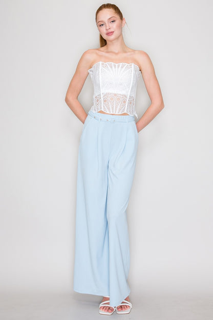 Crochet Lace Tube Corset Top