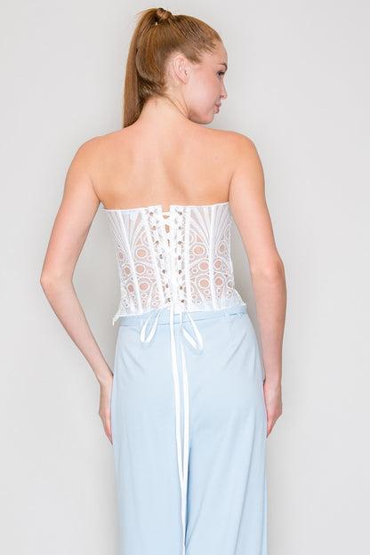 Crochet Lace Tube Corset Top