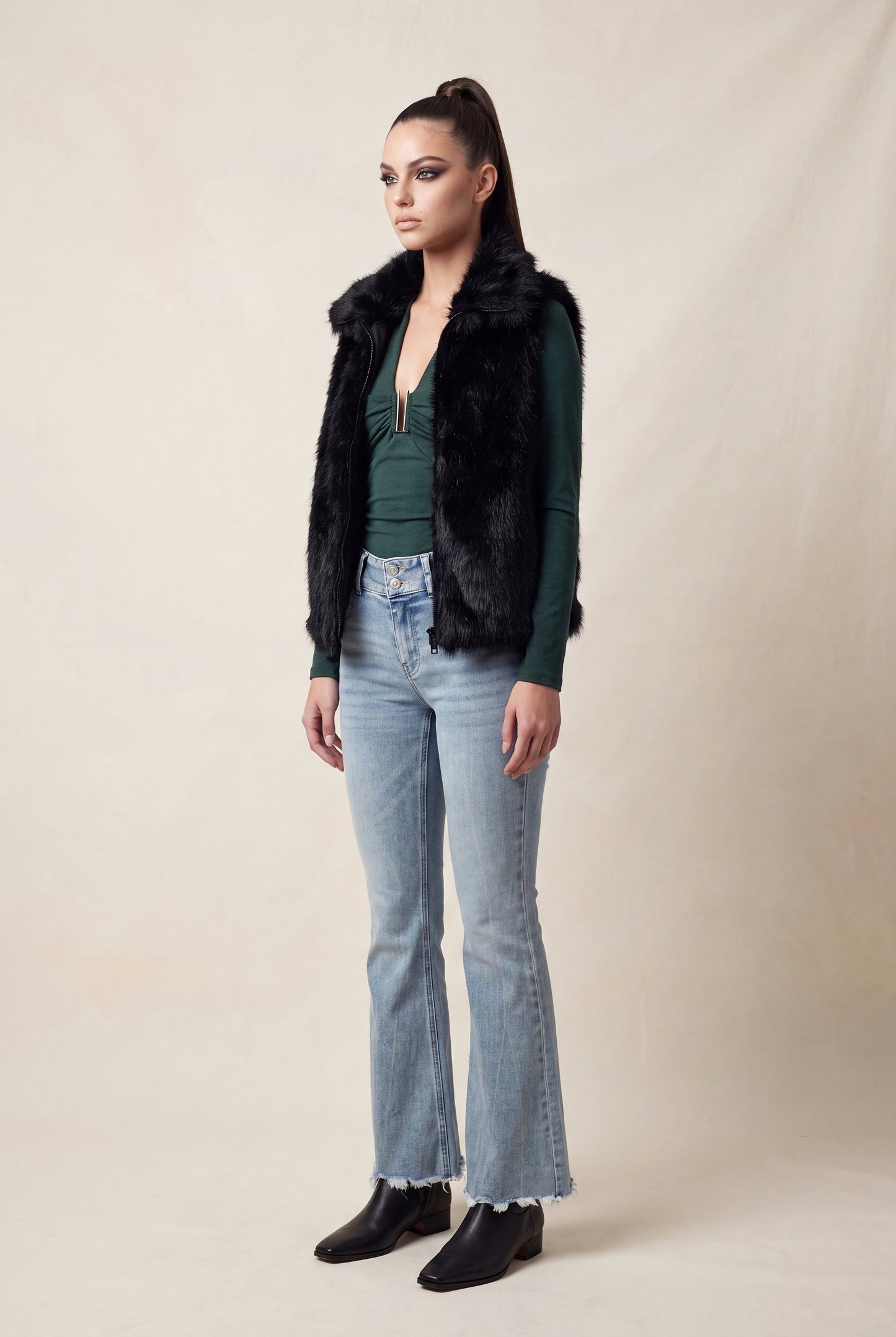 faux fur vest