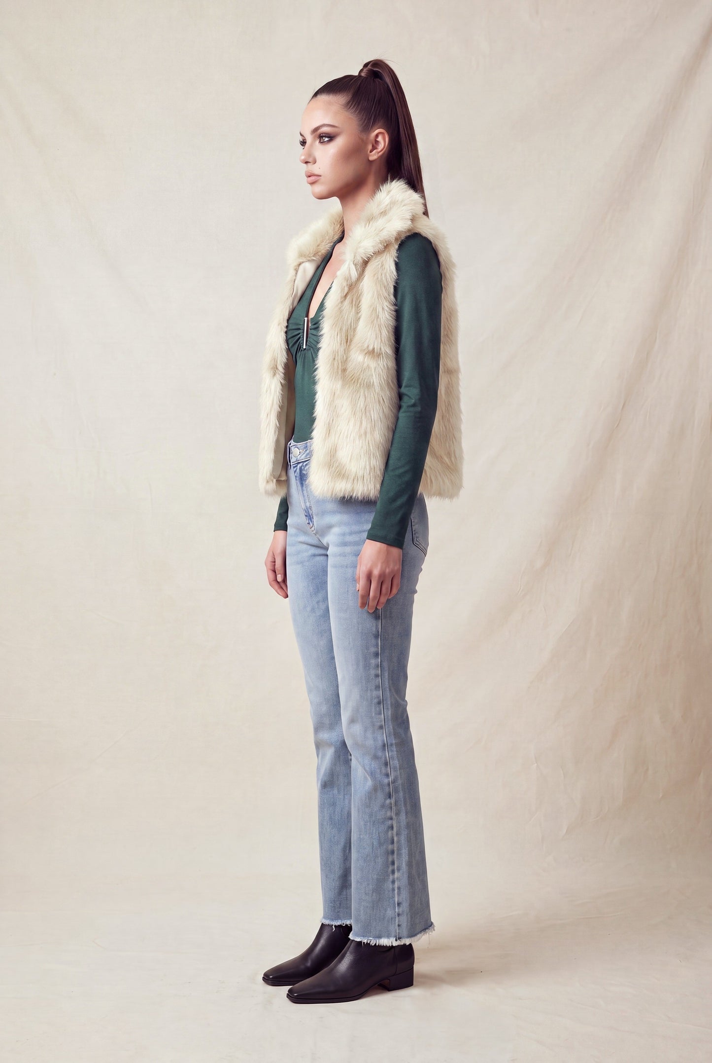 faux fur vest