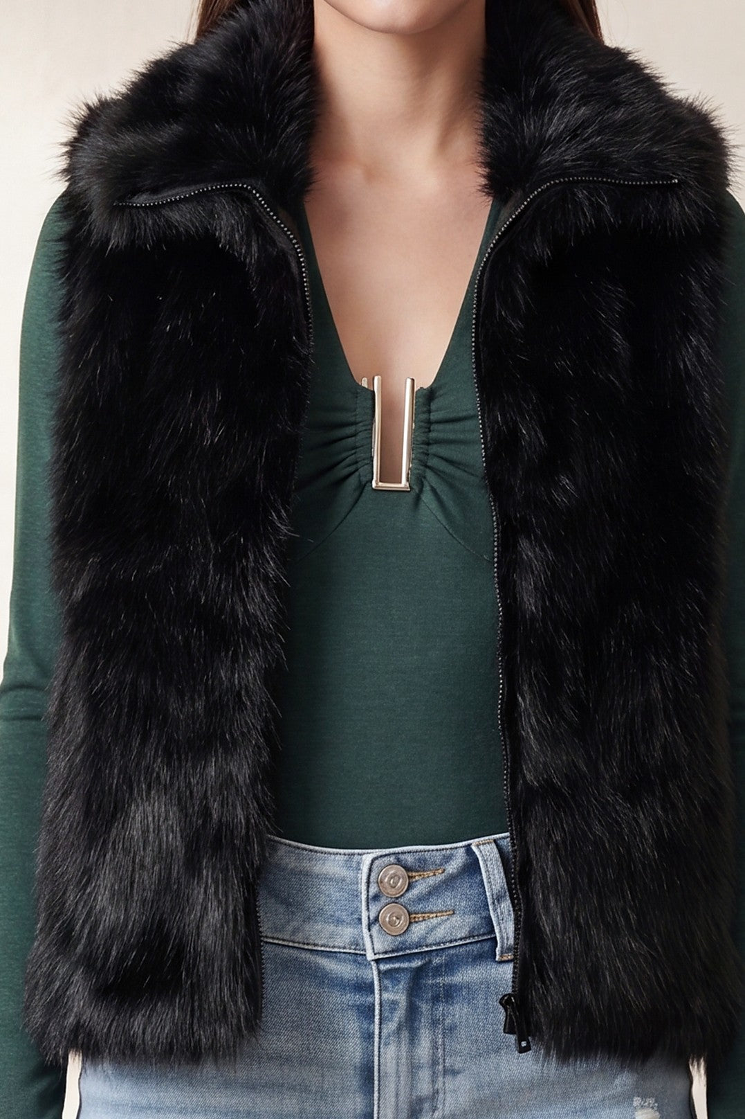 faux fur vest