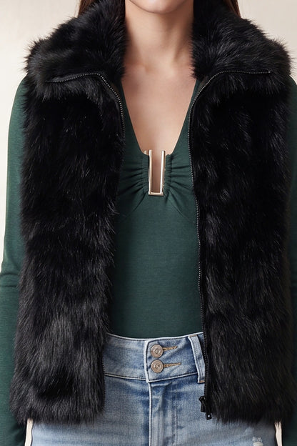 faux fur vest