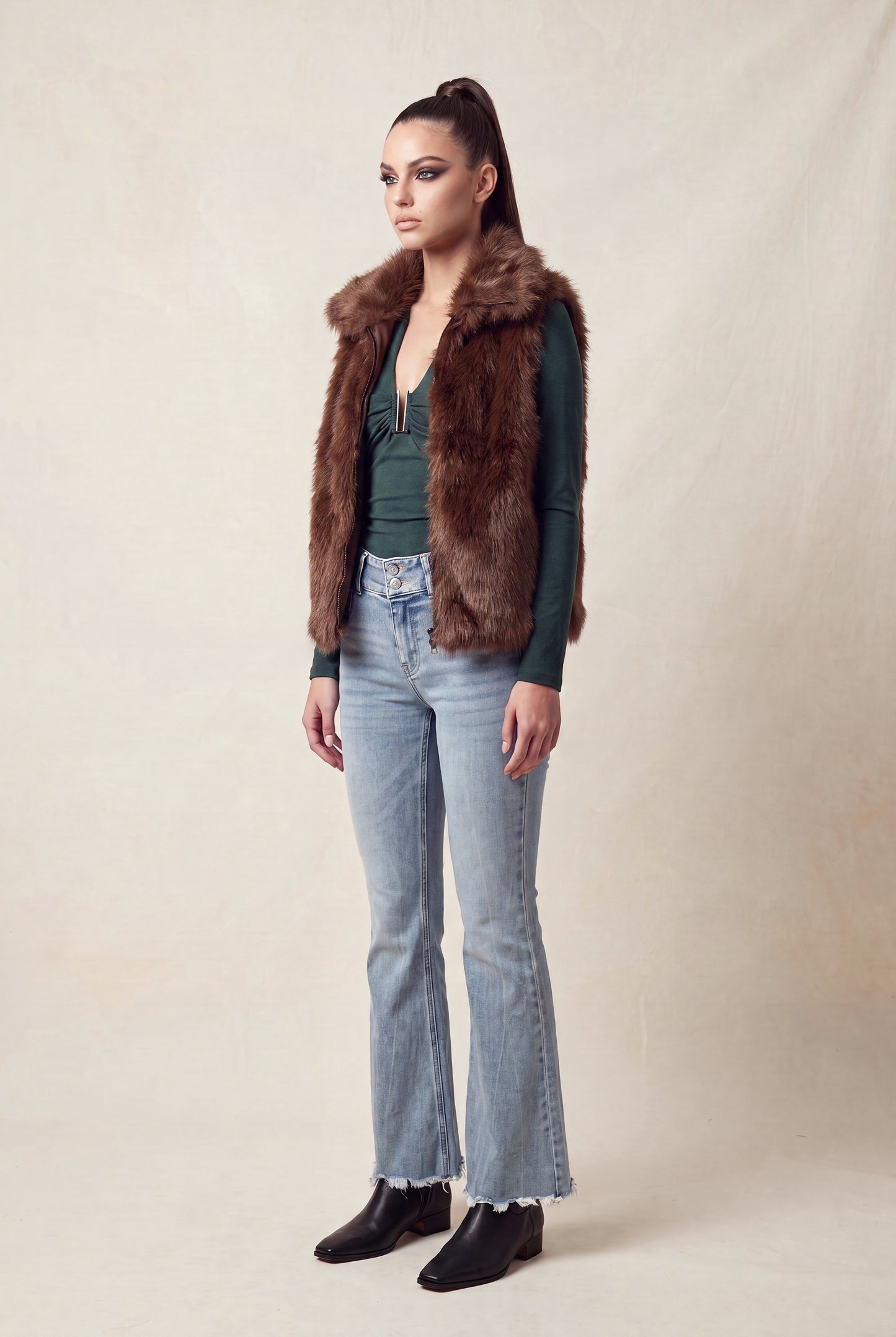faux fur vest