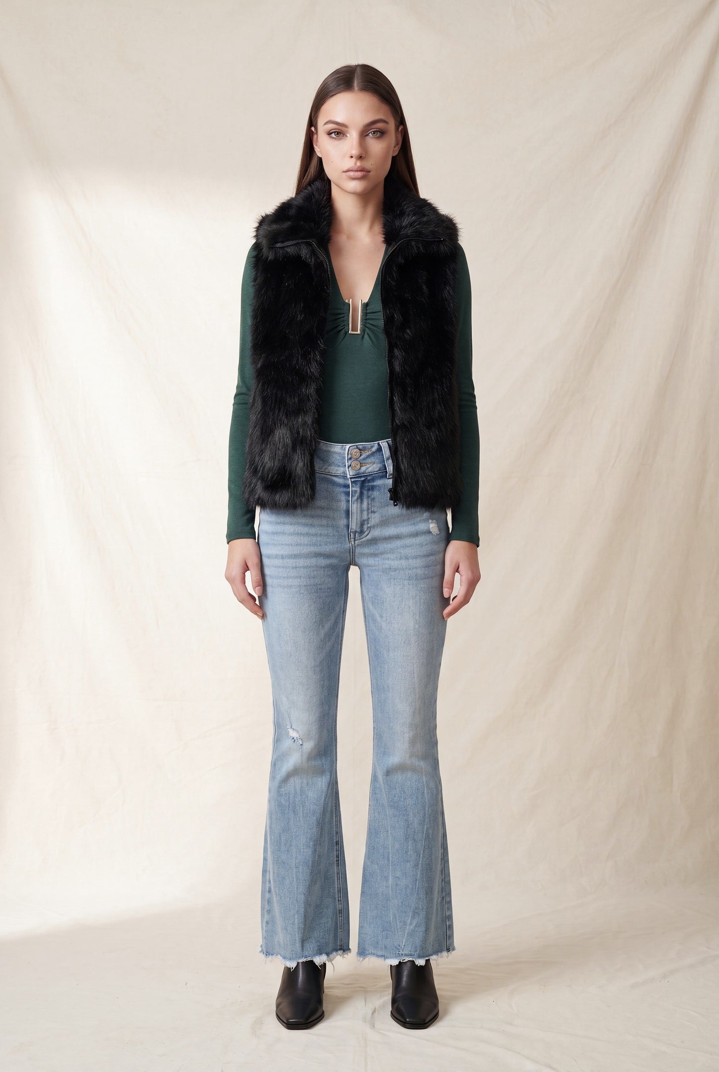 faux fur vest