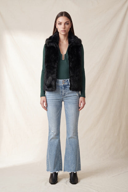 faux fur vest