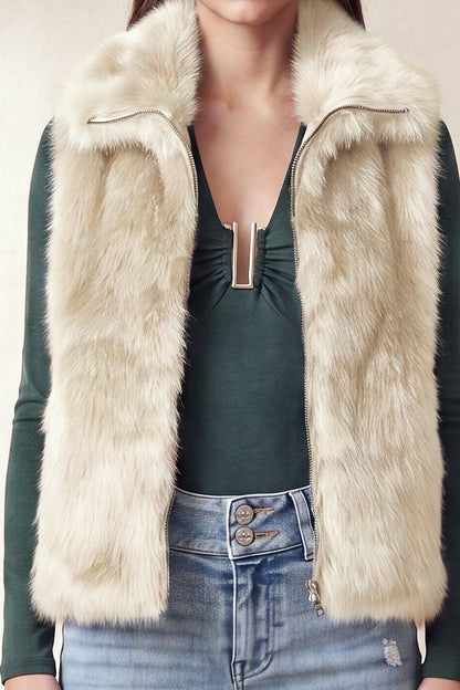 faux fur vest