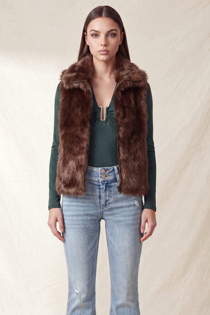 faux fur vest