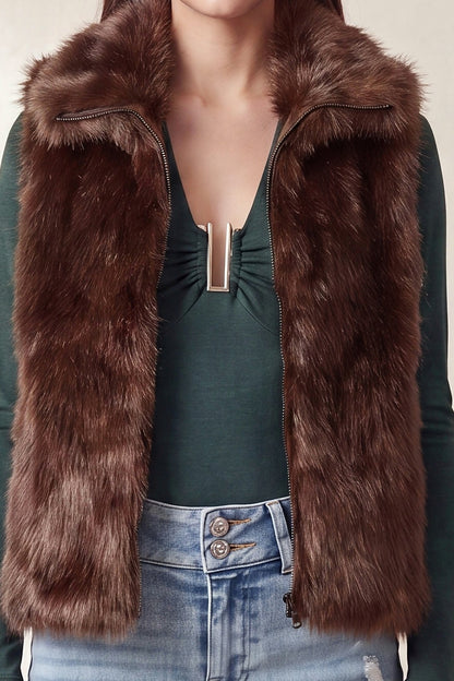 faux fur vest