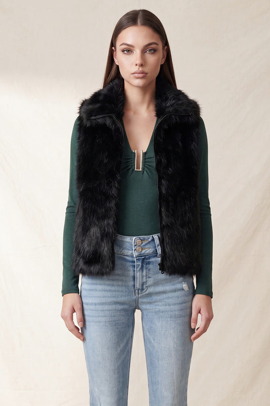 faux fur vest