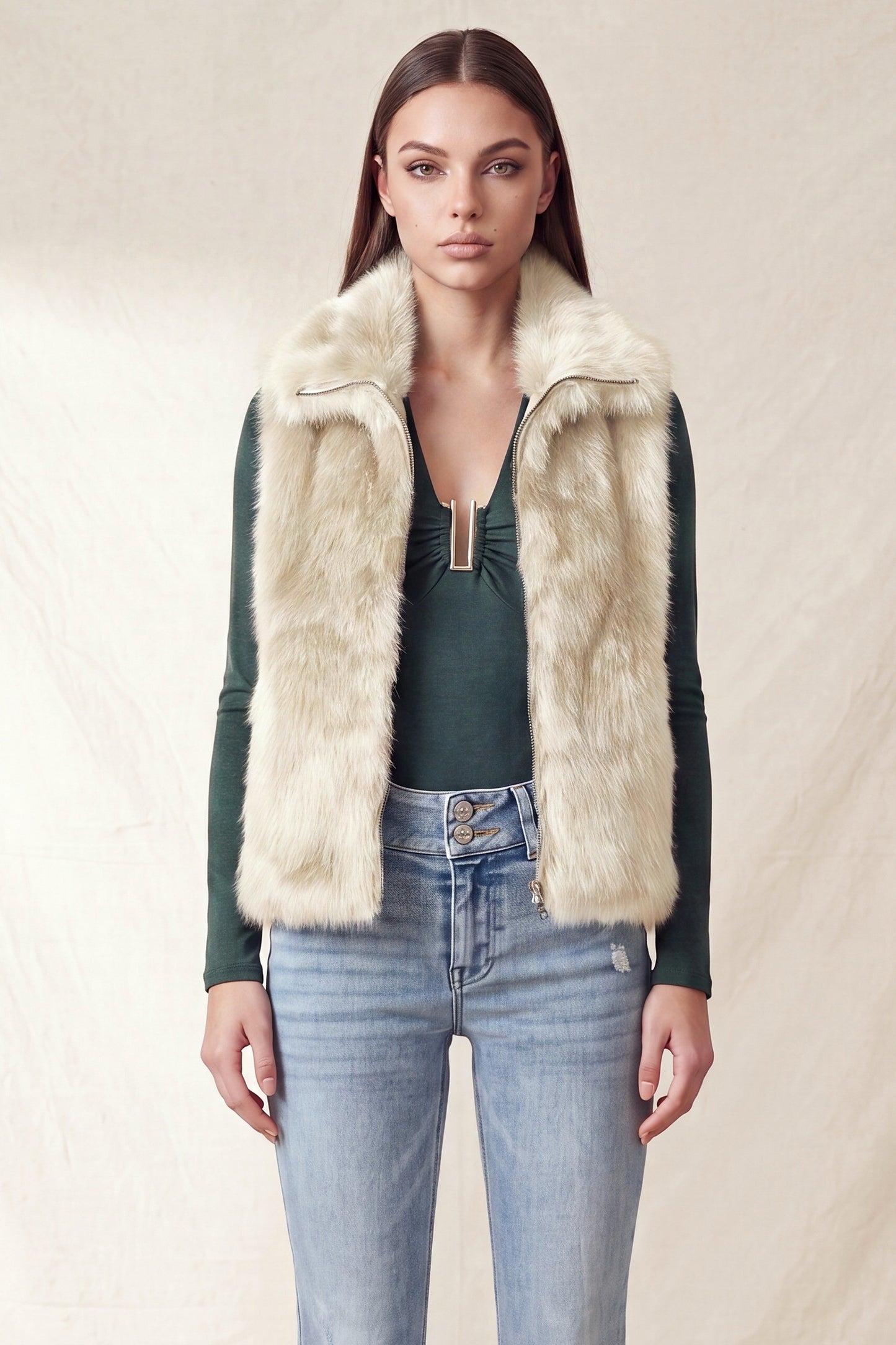 faux fur vest