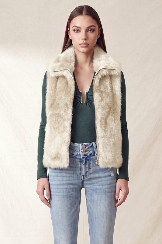 faux fur vest