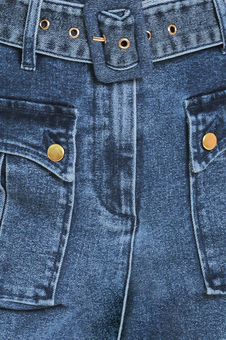 belted patch pocket high waist bell bottom jeans