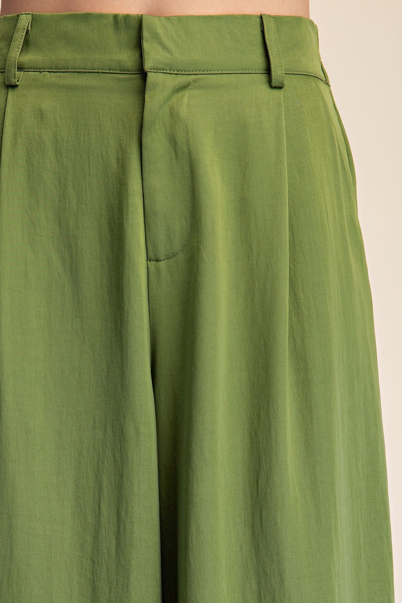 pleated wide leg high waist pants