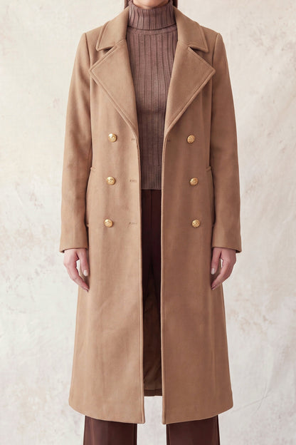Longline Notch Double-breasted Coat