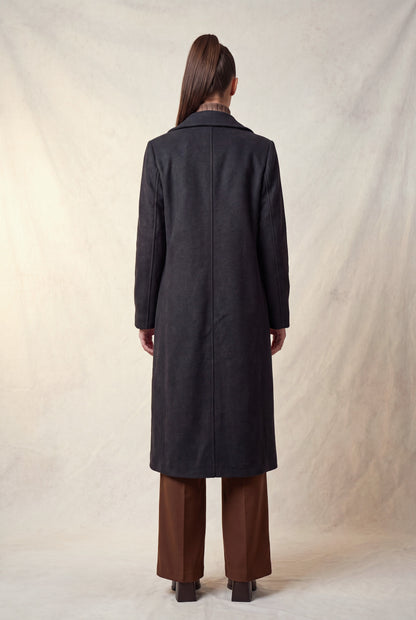 Longline Notch Double-breasted Coat