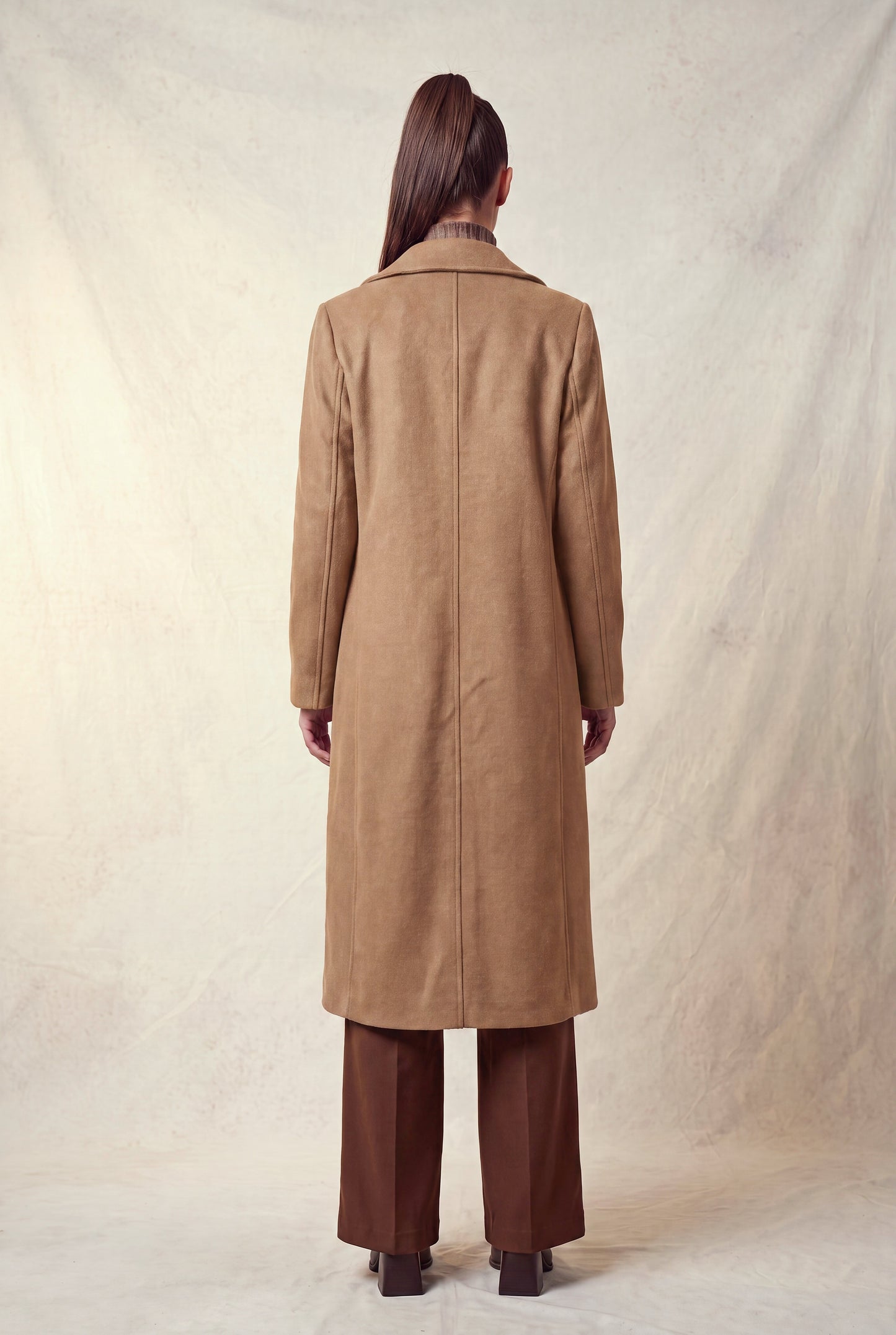 Longline Notch Double-breasted Coat