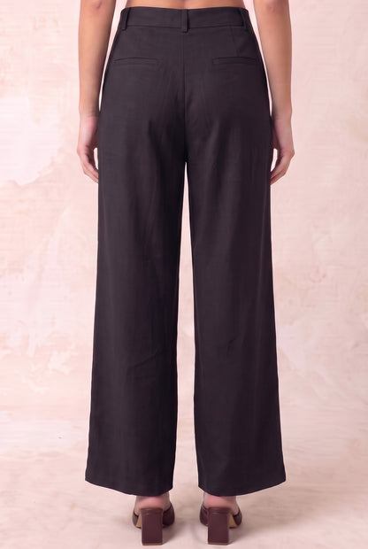 Double Pleat Wide Leg Pants