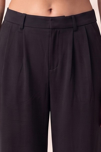 Double Pleat Wide Leg Pants