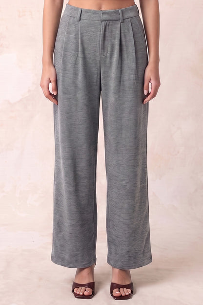 Double Pleat Wide Leg Pants