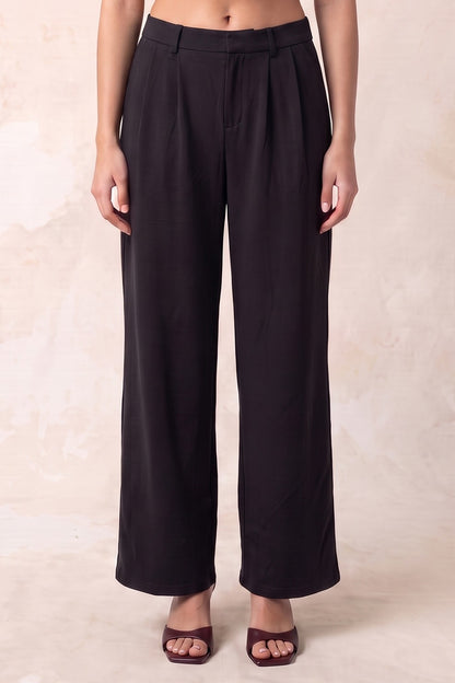 Double Pleat Wide Leg Pants