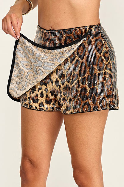 Animal Sequin Mini Skort