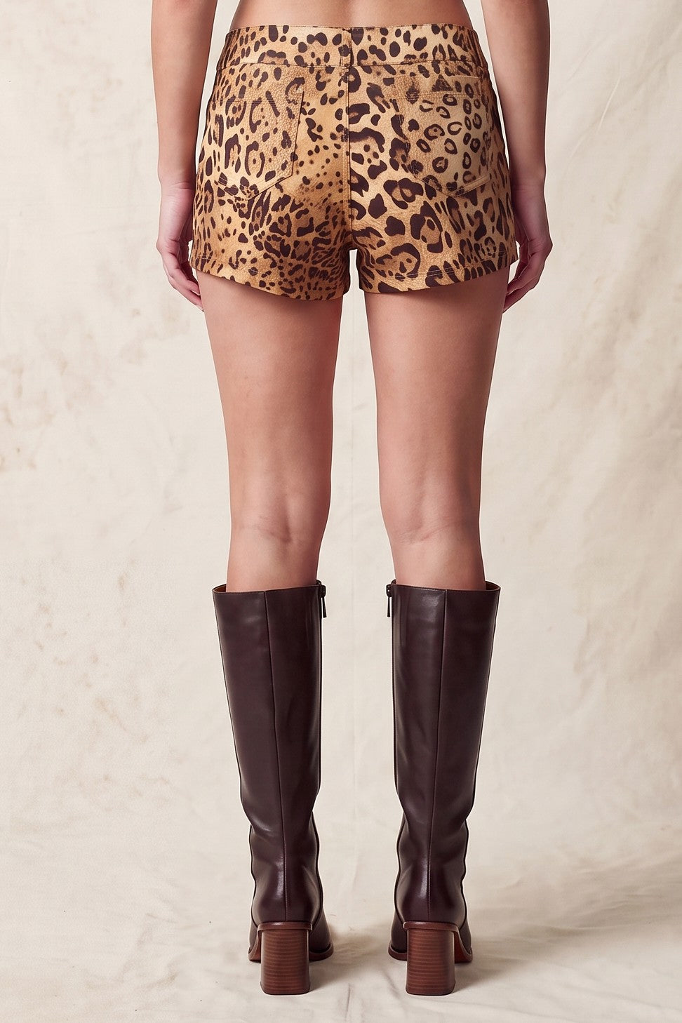 Leopard Faux Suede Short