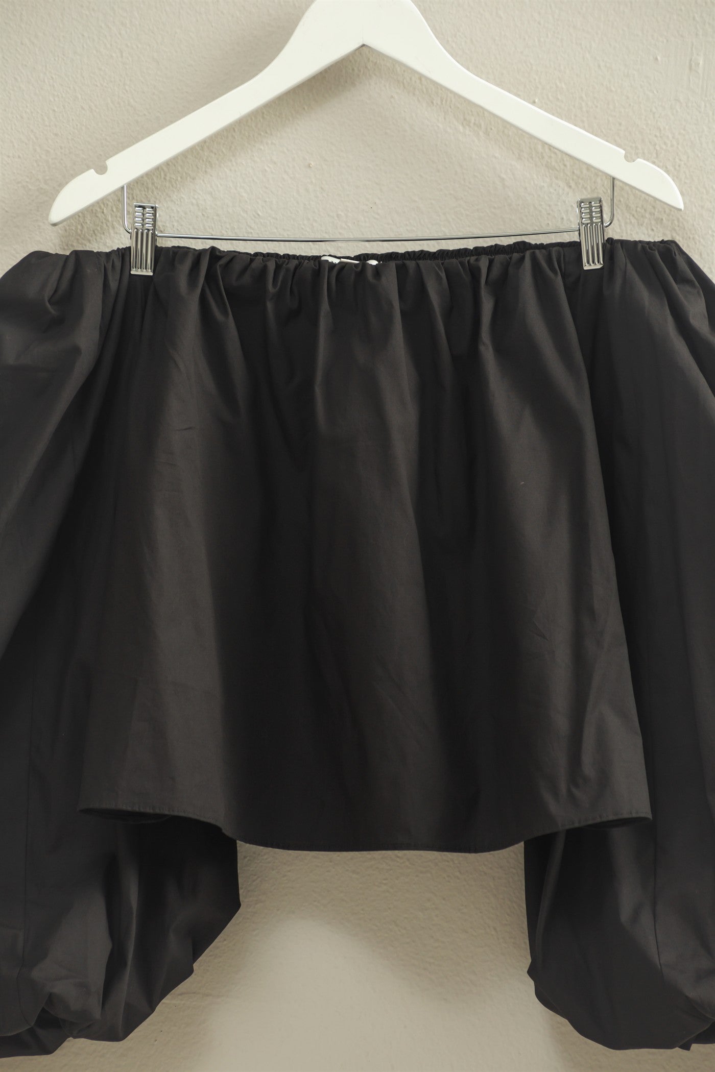 Off The Shoulder Bubble Sleeve Woven Blouse