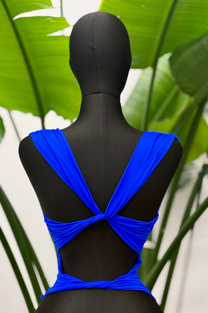 x back cowl neck slinky top