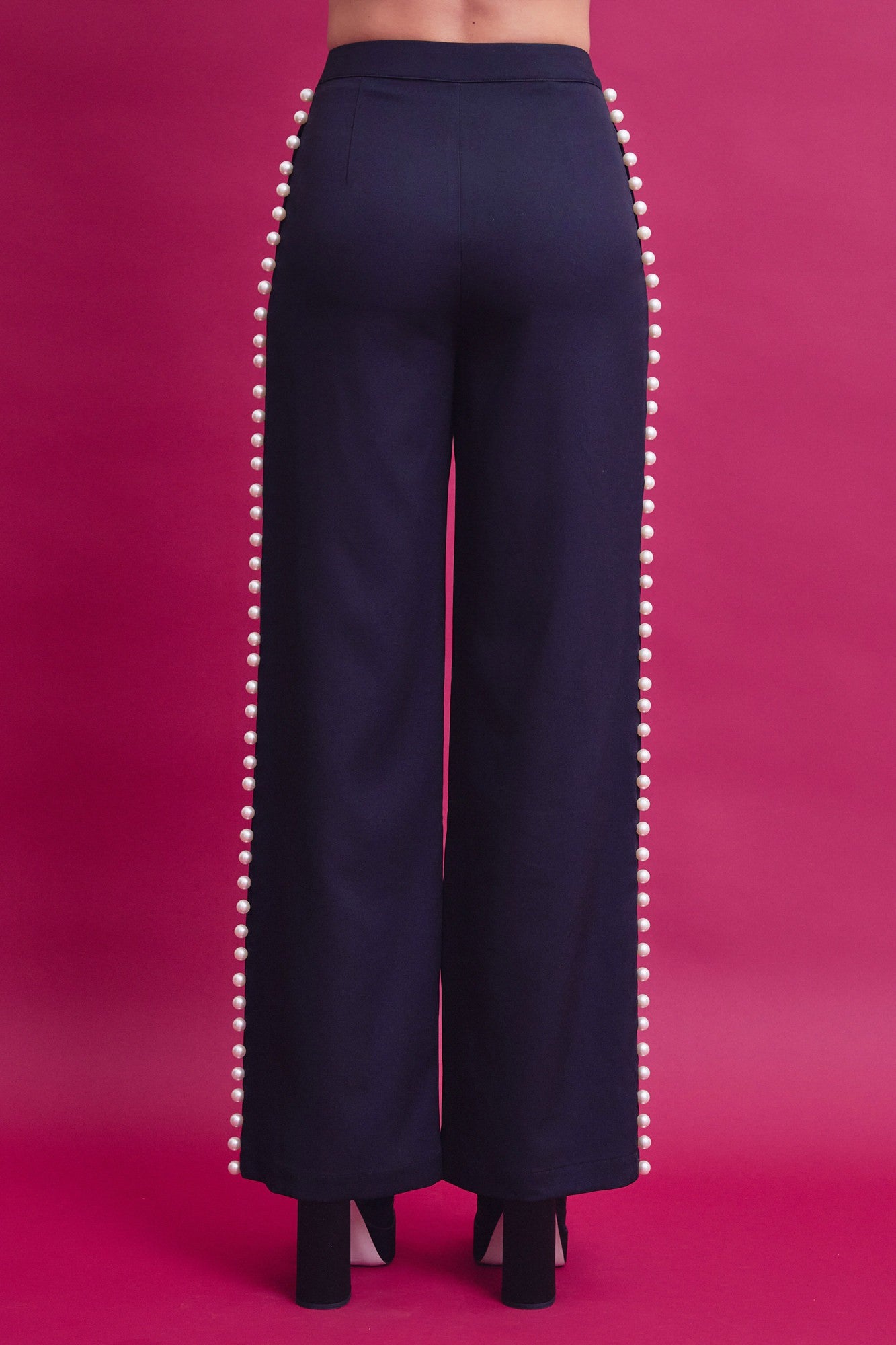 2pc set- pearl detail pants suit
