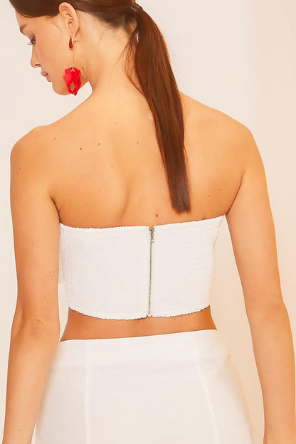 Front knot Back Smocking Tube Top - RK Collections Boutique