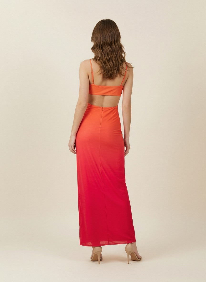 Mesh Ombre Maxi Dress
