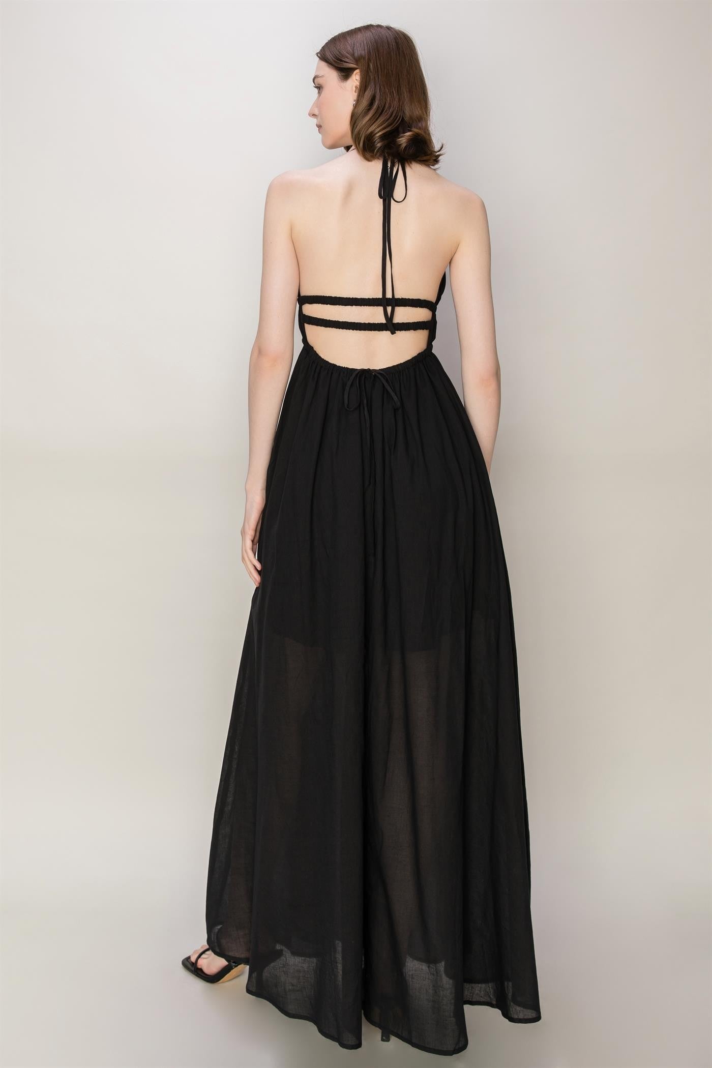 open back halter maxi dress RK Collections Boutique open back halter maxi dress RK Collections Boutique