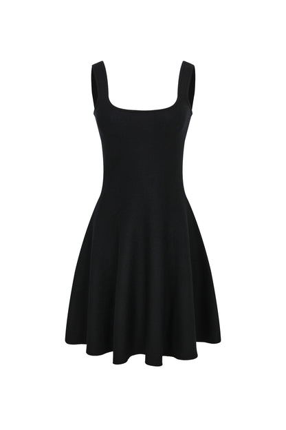 knit sleeveless fit & flare dress