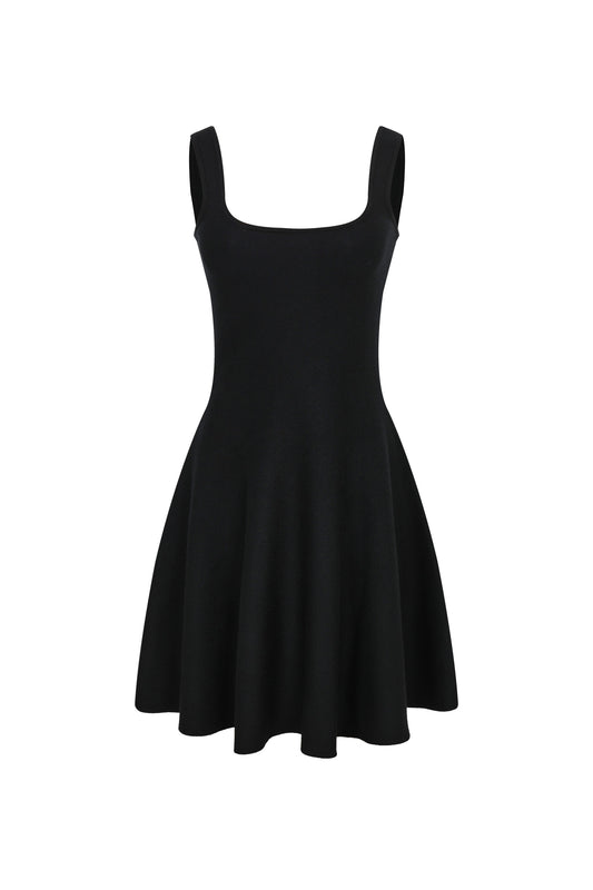 knit sleeveless fit & flare dress