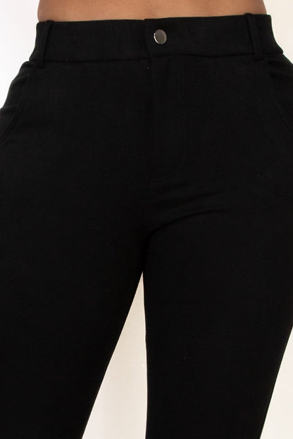 High-rise Wide Leg Soft Suede Pants