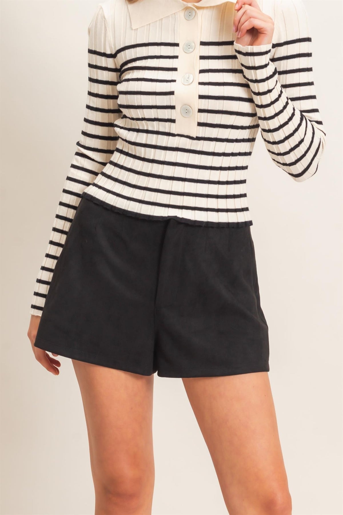 High Waist Suede Shorts