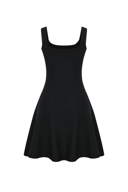 knit sleeveless fit & flare dress