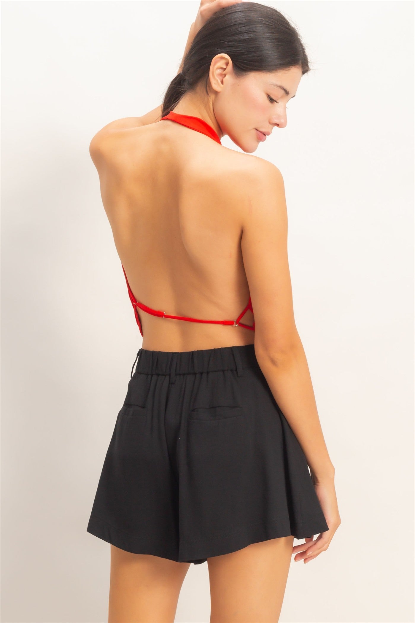 Draped Halter Neck Top