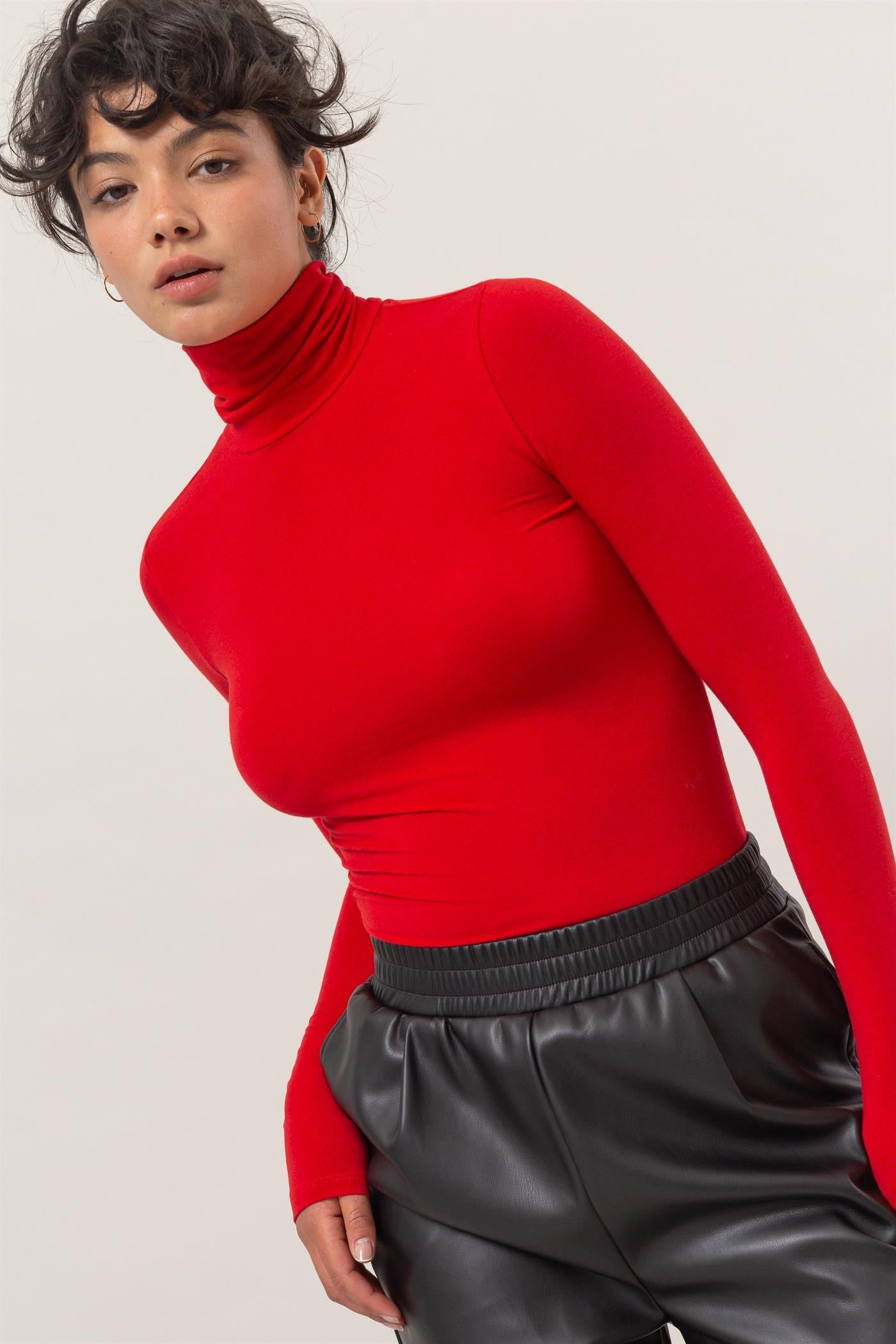 Long Sleeve Turtleneck Top