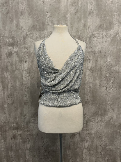 Sequined Halter Neck Top