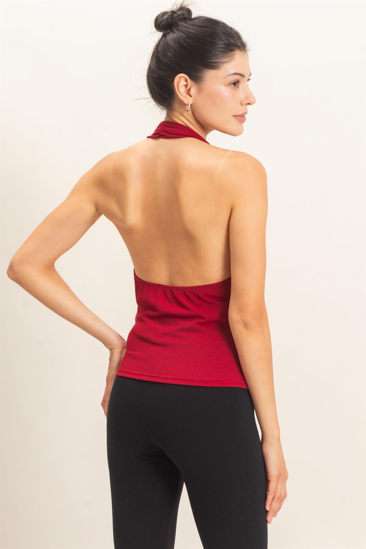 Cowl Halter Neck Top